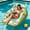 Green, variant on 3-in-1 Inflatable Pool Lounge Chair, Adult Floating Recliner Water Hammock Sofa with Cup Holder, Breathable Mesh Aqua Lounger Floating Seat with Backrest for Pool Beach Summer Party Vacation