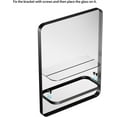 thumbnail image 2 of YOOSHINE Black Metal Framed Bathroom Mirror with Shelf for Wall 24X32 Inch Rounded Rectangle Mirror, Matte Black Bathroom Vanity Mirror, Anti-Rust, Tempered Glass, Hangs Horizontally or Vertically, 2 of 8