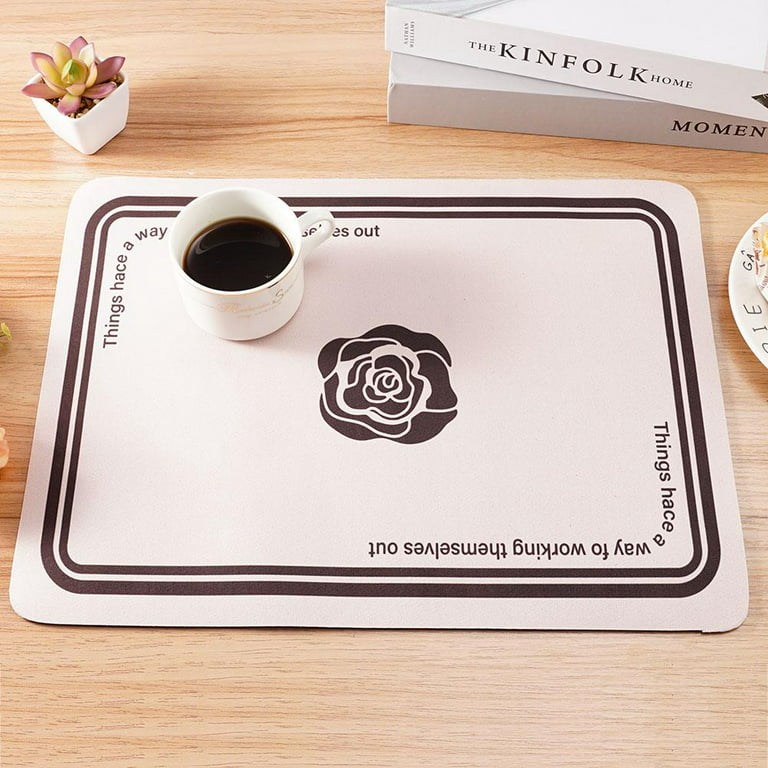 Super Absorbent Coffee Mat Draining Coffee Dish Drying Mat Quick