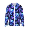 thumbnail image 2 of Lsque cool crystal Skull flower UPF 50+ Lightweight Sun Protection Men's Women's Long Sleeve Shirt, Hoodie Performance -XX-Large, 2 of 9