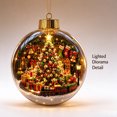 thumbnail image 5 of 1 Pc Lighted Christmas Diorama Ornament, Clear Acrylic Story Ball with Warm LED, Holiday Tree Hanging Decor, Magical Xmas Gift 3.94in, 5 of 7