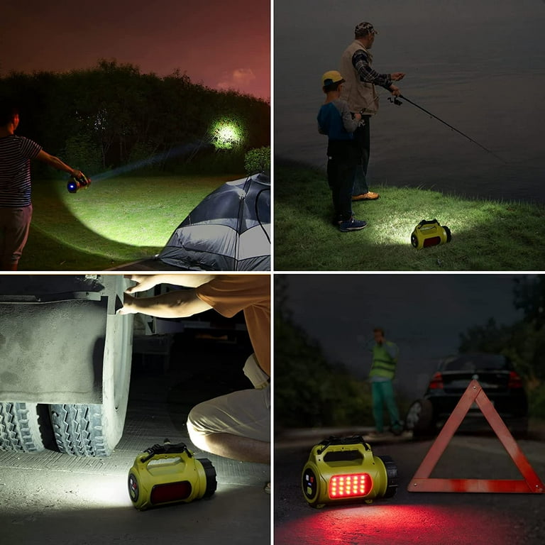 Lepro Linterna LED de camping recargable o alimentada por pilas, luz de  camping de 1000 lm con combo de linternas desmontables, 4 modos, linterna