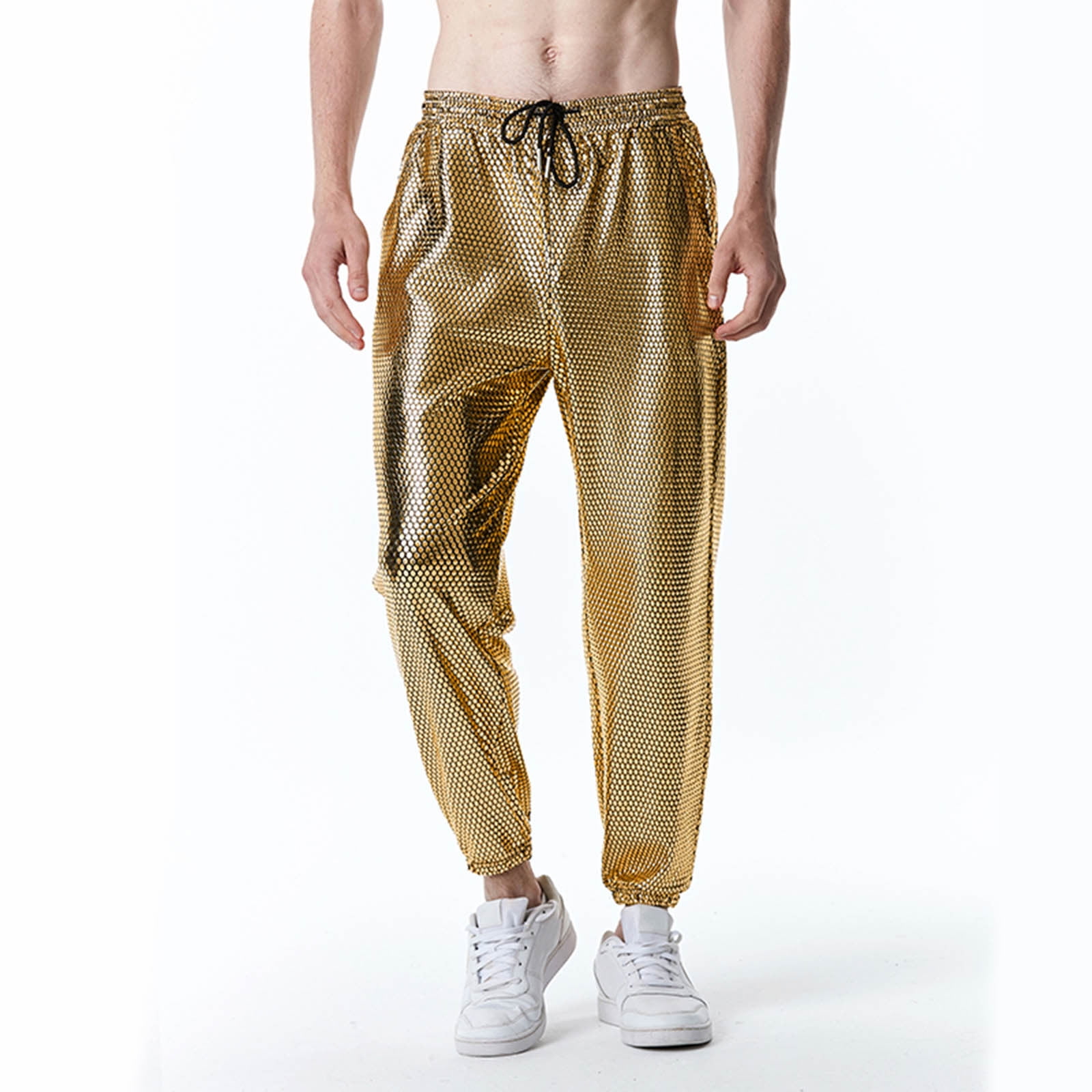 CAICJ98 Sweatpants For Men Men's Golf Joggers Pants with Zipper Pockets  Stretch Sweatpants Slim Fit Track Pants Joggers for Men Work Running Gold,XXL  - Walmart.com