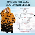 thumbnail image 4 of Oversized Wearable Blanket Hoodie,Halloween Bat Silhouette Pattern Sherpa Blanket Hoodie with Super Pockets,Super Warm Fuzzy Pullover for Women & Men, 4 of 6