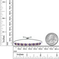 thumbnail image 7 of Gem Stone King 925 Silver and 10K Yellow Gold Purple Amethyst Bracelet for Women | 2.00 Cttw | Gemstone February Birthstone | Round 4MM | Adjustable up to 9 inch, 7 of 7