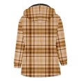 thumbnail image 6 of Lovskoo 2024 Men's Thicken Warm Winter Coat Sherpa Fleece Jackets Zipper Casual Print Long Sleeve with Pocket Hooded Jacket Orange, 6 of 6