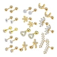 thumbnail image 2 of 24 Pares de Pendientes de Tuerca Trasera Plana para Regalo con Pesas para Hombres Y Mujeres, Sunnimix Aretes, 2 of 8