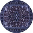 thumbnail image 1 of Ahgly Company Machine Washable Indoor Round Persian Blue Traditional Area Rugs, 6' Round, 1 of 4