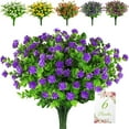 thumbnail image 1 of 6 paquetes de flores artificiales al aire libre flores falsas para decoración del hogar púrpura Jormftte HMHZ1166-3, 1 of 7