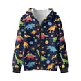 thumbnail image 4 of Uorisanigo Zip-Up Hooded Sweatshirt Hoodie for Boys and Girls Soft Lightweight Cute Cartoon Dinosaur Hooded Sweatshirts Jacket Fall Winter Jacket Sweatshirts, 4 of 8