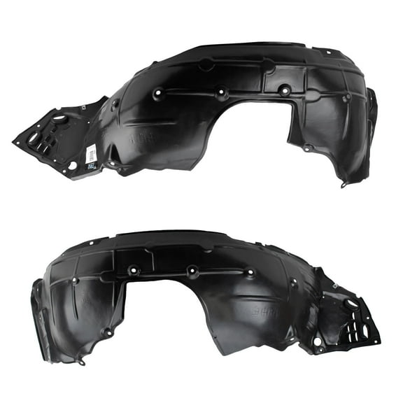 TRQ Front Inner Fender Liner Set Compatible with 2017-2019 Honda Civic BDA07057