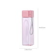 thumbnail image 3 of Btomtd 17oz Square Plastic Water Bottle, Transparent Concise Tumbler, Clear Portable Water Cup and Mug for Home and Office Use, Pink, 3 of 9