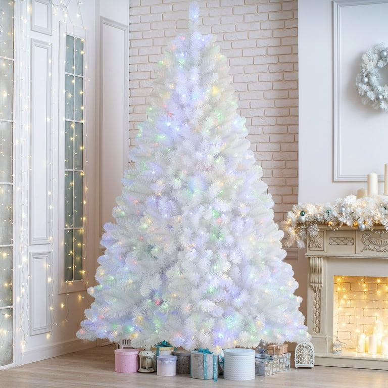  SHareconn 6ft Prelit Premium Artificial Hinged Christmas Tree  with Remote Control,Timer, and 330 Warm White & Color LED Changing Lights,  952 Branch Tips, Perfect Choice for Xmas Decoration, 6 FT 