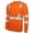 A-Orange, variant on Hi Vis Shirts for Men Class 3 High Vis Long Sleeves Shirts High Visibility Safety Work Shirt for Construction, Warehouse, Traffic, Quick Dry & Breathable with Reflective with Pocket