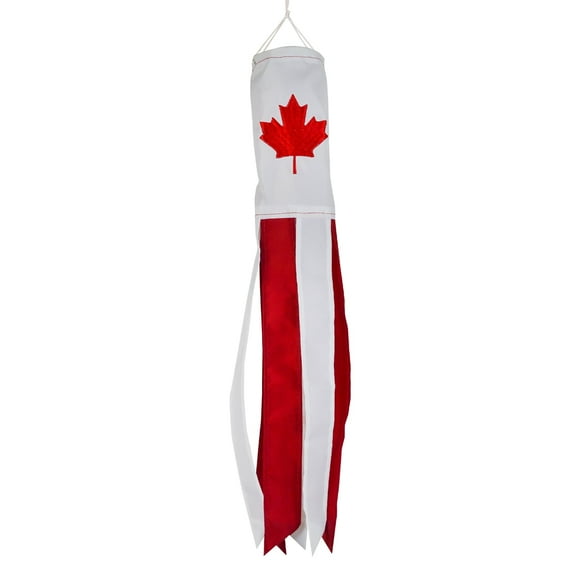 In the Breeze 5044 — Canada 18-inch Windsock — Canadian Flag Windsock — Colorful Hanging Windsock Décor