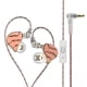 thumbnail image 1 of Injueey Auriculares intrauditivos para teléfono con cable Jack de 3,5 mm Auriculares universales para juegos Cable desmontable Auriculares Teléfono y Comunicación Oro rosa con micrófono, 1 of 6