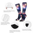 thumbnail image 4 of Womens America Flag Colored Fireworks Knee High Socks Comfy Thermal Boot Long Socks, 4 of 7