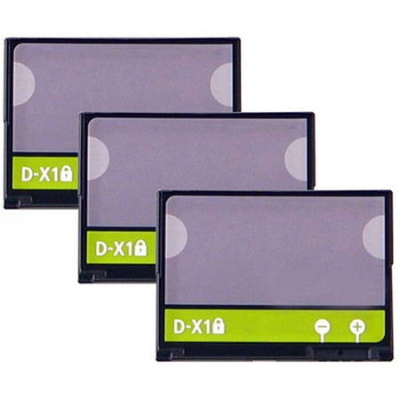 Replacement Battery For Blackberry D-X1 (3 Pack)