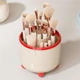 thumbnail image 5 of Makeup Brush Holder with Dustproof Lid, 360 Rotating Makeup Brush Organizer, Brushes Cup for Cosmetics, Nail Polish, Bathroom Vanity（only box）, 5 of 5