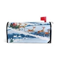 thumbnail image 2 of Merry Christmas Snow Mailbox Cover Magnetic Standard Size Post Box Cover Wraps Home Garden Decor 18" X 21", 2 of 7