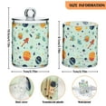 thumbnail image 5 of Yayeee 2 Pack Qtip Holder Bathroom Cotton Swab Canister with Lid Clear Dispenser Set, Space Patterns, 5 of 6