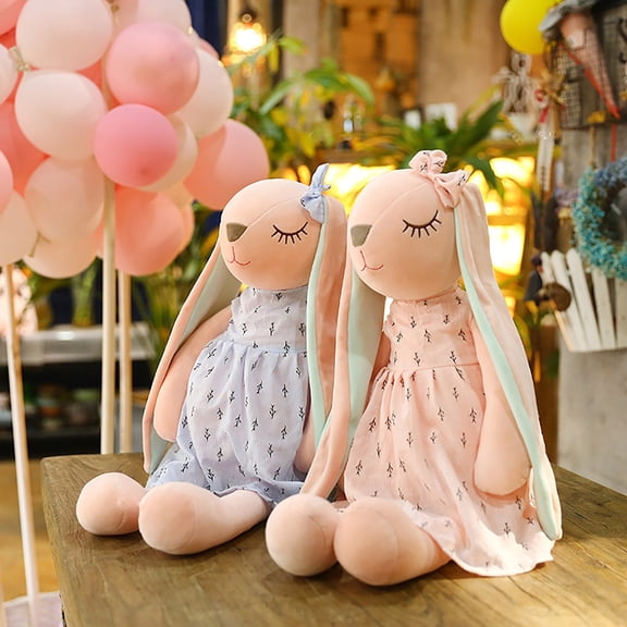 45cm Easter Long Ear Bunny Plush Toy, Ultra-Soft Stuffed Rabbit Comfort Doll for Kids, Cuddly Easter Gift & Home Decoration for Girls
