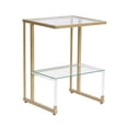 thumbnail image 5 of CoSoTower Golden Side Table, 2-Tier Acrylic Glass End Table for Living Room&Bedroom, 5 of 9