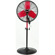 Hyper Tough 20 3-Speed Commercial & Industrial High Velocity Oscillating Red & Black Pedestal Fan