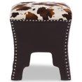 thumbnail image 3 of Bowery Hill Faux Leather Foot Stool in Cow Print, 3 of 4
