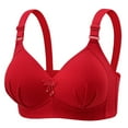thumbnail image 2 of Kabnic Wireless Plus Size Bras, Full Coverage Bras, Women's Solid Color Thin Style Ventilate Large Size Bra Without Steel Rim, 2 of 6