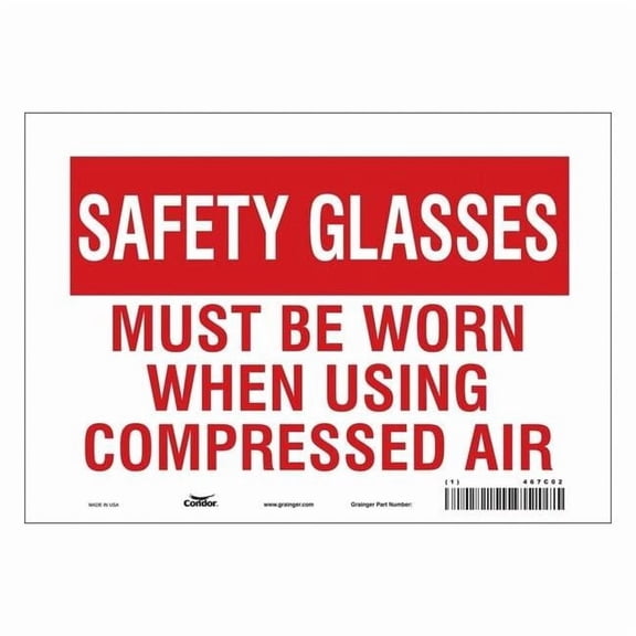 Condor Safety Sign,7 inx10 in,Vinyl 467C02