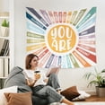 thumbnail image 4 of Boho Sunshine Tapestry, You Are Inspirational Tapestry Wall Hanging, Colorful Boho Sun Positive Affirmation Wall Blanket Decor for Kids Room Nursery Playroom Classroom, 4 of 6