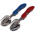 thumbnail image 3 of Matsuzay Duradero 3 en 1 para viajes al aire libre, camping, senderismo, bolsillo, cuchara plegable, tenedor, cuchillo (azul) Mostrada Matsuzay HA018223-00, 3 of 6