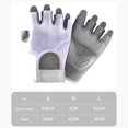 thumbnail image 4 of Guantes De Fitness Guantes de fitness de medio dedo Guantes de ciclismo suaves Accesorios deportivos (L Púrpura), 4 of 6