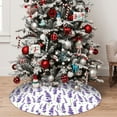 thumbnail image 4 of Cauagu 36" Christmas Tree Skirt Lavender Flowers Pattern Christmas Tree Decorations Tree Mat for Xmas Decorations Occasion Holiday Home Decor -36", 4 of 7
