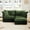 Green, variant on Cream Corduroy 2-Seater Sofa with Removable Cover, Deep Seat and Multiple Big Pillows - Ensures Comfort for Family Gathering