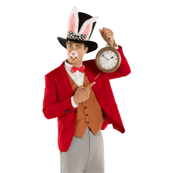 Morph Rabbit Top Hat Accessory Kit Adult Halloween Costume For Unisex White One Size