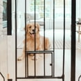 thumbnail image 6 of Carlson Pet Products 36" Extra Tall Walk-Through Pet Gate with Small Pet Door, includes 4-Inch Extension Kit, 4 Pack Pressure Mount Kit and 4 Pack Wall Mount Kit, Black, 6 of 8