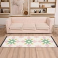 thumbnail image 2 of Yayeee Runner Rug for Bedroom 2'x6' Machine Washable Hallway Non Slip Mat, Retro Green Stars, 2 of 8