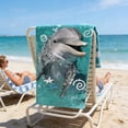 thumbnail image 6 of YiJuHui Fast Drying Beach Towel Ocean Sea Turtle Seashells Starfish Print Large Absorbent Microfiber Quick Dry Sand Towel for Pool Beach Vacation Travel 70*140cm, 6 of 6