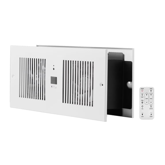 VEVOR 4-Inch Room to Room Fan, 2-in-1 300 CFM Through Wall Fan with Remote Control & Temperature Control, 10-Speed Ventilation Quiet Vent for Kitchen, Living & Laundry Room, Workshop