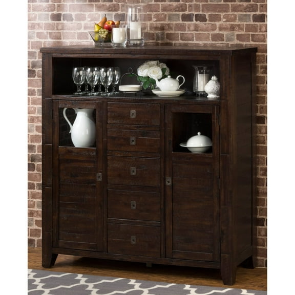 Jofran Kona Grove Distressed Rustic Solid Acacia Cabinet