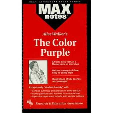 The Color Purple Maxnotes Literature Guides Ebook Walmart Com