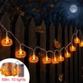 thumbnail image 6 of Pumpkin LED String Lights with Warm White Bulbs, Battery Operated Halloween Garland for Mantel, Porch, Window, Table, Bedroom, Party, Fall Harvest and House Decor, Brown1, 6 of 6