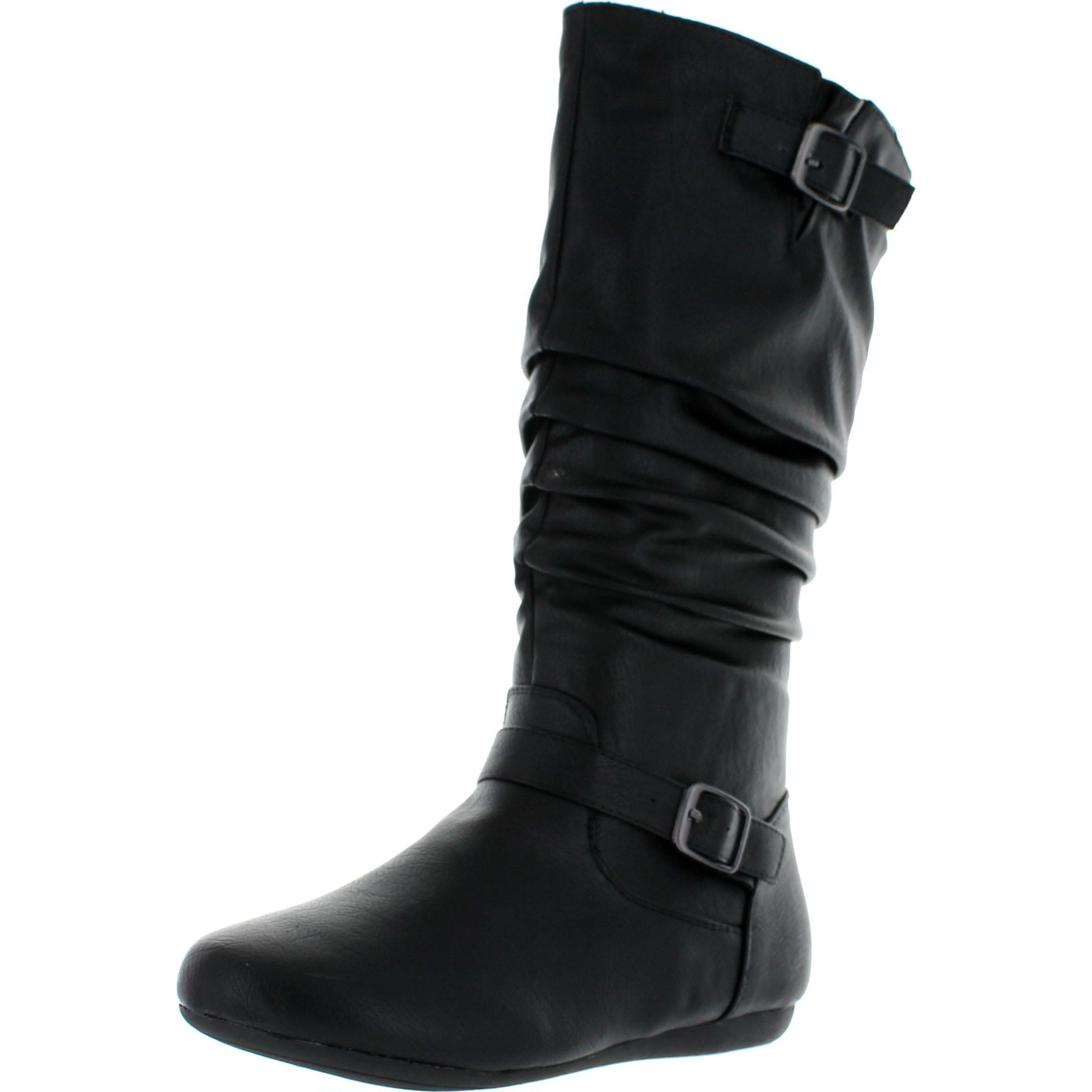 Top Moda Local-65 Women's Slouchy Ankle Boots, Black, 6 - Walmart.com