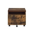 thumbnail image 2 of Wooden File Cabinet With Open Compartment And Drawer, Oak Brown And Black, 2 of 2