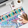 thumbnail image 4 of Long Mouse Pads for Desk,Colorful Geometric Triangle Diamond Desk Mats on Top Of Desks, Desk Mouse Pad Extra Large with 3mm Non-Slip Base and Stitched Edge for Gaming,Work,Home 31.5"x11.8", 4 of 5