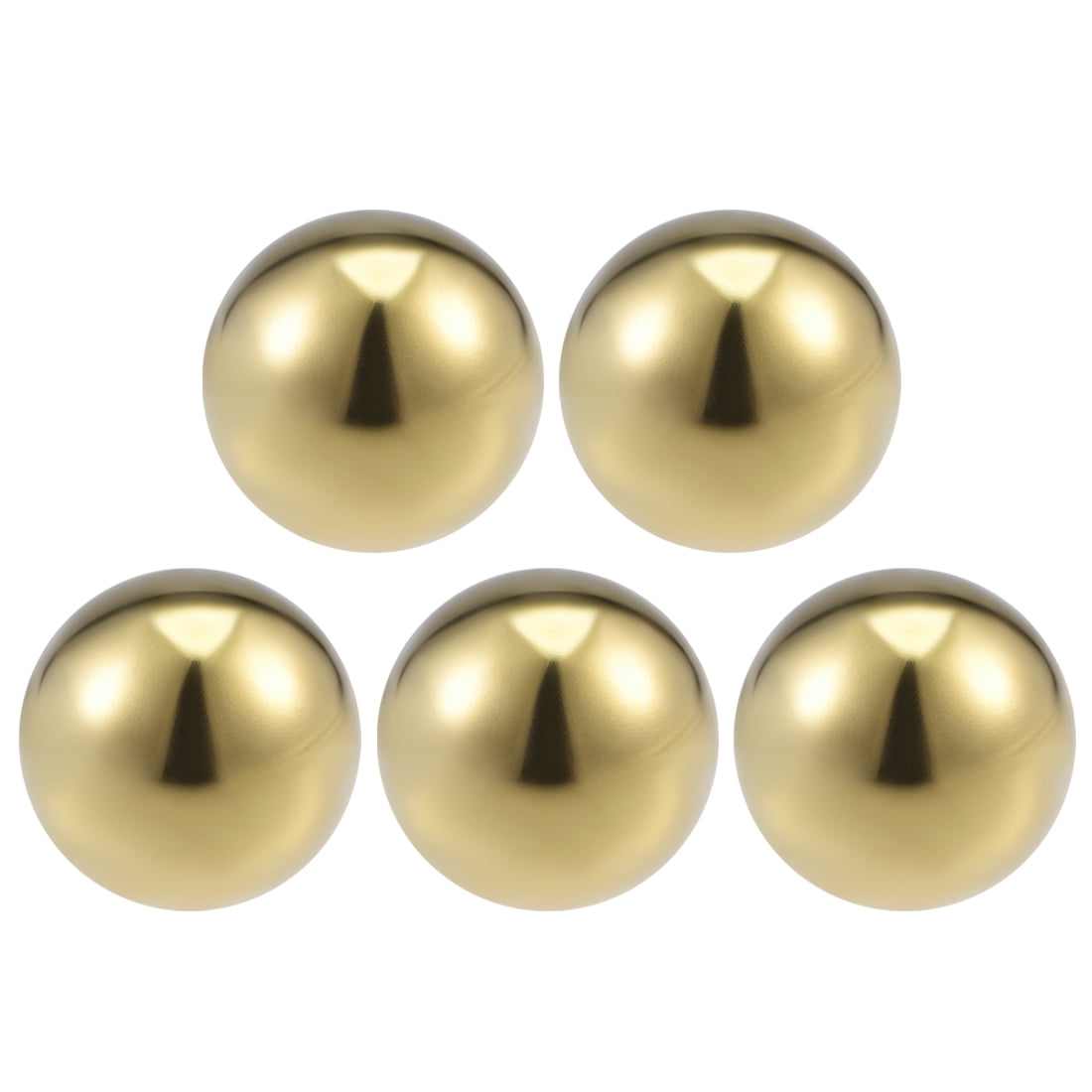 25mm Dia 201 Stainless Steel Hollow Cap Ball Spheres for Handrail Stair Newel Post Gold Tone 5 pcs