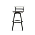 thumbnail image 4 of Amisco Brisk 26 In. Swivel Counter Stool - Grey Distressed Wood / Dark Grey Metal, 4 of 10