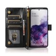 thumbnail image 4 of Samsung Galaxy S20 FE Case, Dteck Zipper Purse PU Leather Folio Magnetic Wallet Credit Card Slot Shock Protection Phone Cover with Hand Strap for Samsung Galaxy S20 FE 5G, Black, 4 of 7